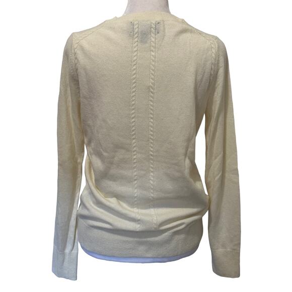 Banana Republic BR Wool Cream Sweater Knit Rope Accent size S Filpucci Italian - Picture 10 of 10